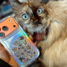 画像をギャラリービューアに読み込む, うちの子シェイカースマホ(iPhone)ケース、シャカシャカケース│iphone17Pro、猫のお顔型│ペットの写真を送るだけで簡単オーダーメイド♪オリジナルのお顔入りカスタムグッズ│愛犬家や愛猫家へのギフトにも◎