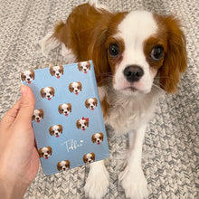 画像をギャラリービューアに読み込む, うちの子パスポートケース│お顔柄│ペットのイラスト入りパスポート/通帳カバー│写真を送るだけで簡単オーダーメイド。世界で一つのオリジナルグッズ│愛犬家や愛猫家へのギフトとしても♪