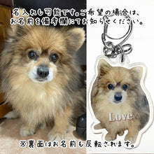 画像をギャラリービューアに読み込む, うちの子アクリルキーホルダー制作事例│名入れもOK、ポメラニアン│ペットのお顔や体の形のオリジナルキーホルダー│愛犬家や愛猫家へのプレゼントにも♪