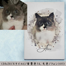 画像をギャラリービューアに読み込む, うちの子イラストキャンバスアート│お顔の水彩イラスト、ラグドール│ペットの写真を送るだけで簡単オーダーメイド。オリジナル似顔絵入りキャンバスパネル│愛犬家・愛猫家へのギフトにも◎