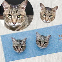 画像をギャラリービューアに読み込む, うちの子型ピアス(あわせ買い専用)│トラ猫│ペットの写真から作るオリジナルアクセサリー│ペットのお顔型ピアスを簡単オーダーメイド♪│愛犬家・愛猫家へのギフトにも◎