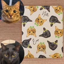 画像をギャラリービューアに読み込む, うちの子デザインのiPadケース制作事例┃手帳型ケース、ペットの手描きイラスト┃トラ猫、黒猫┃愛犬家や愛猫家へのプレゼントにも♪