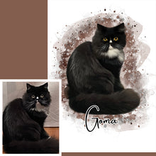 画像をギャラリービューアに読み込む, うちの子デジタルイラスト│黒猫│ペットの写真がオリジナルイラストに。簡単・安価に作れるうちの子グッズ│愛犬家や愛猫家へのギフトにも◎世界で一つだけのオーダーメイドグッズ