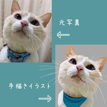 画像をギャラリービューアに読み込む, オリジナルキャンバス(正方形)用手描きイラスト┃ペットの写真からイラスト、うちの子キャンバスアートを制作│写真を送るだけで作れるオリジナルのキャンバスパネル。