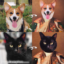 画像をギャラリービューアに読み込む, うちの子アート│コーギー、黒猫│ペットのオリジナル油絵風イラスト│額入りキャンバスアート│写真を送るだけで簡単に作れるオーダーメイドグッズ│愛犬家や愛猫家へのギフトとしても♪