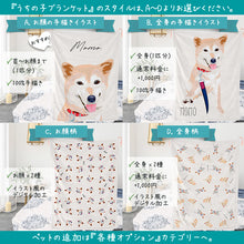 画像をギャラリービューアに読み込む, うちの子ブランケット│デザイン4種│ペットの写真を送るだけで簡単オーダーメイド。オリジナルイラスト入りグッズ│愛犬家や愛猫家へのギフトとしても♪