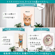 画像をギャラリービューアに読み込む, うちの子イラストキャンバスアート│デザイン3種│ペットの写真を送るだけで簡単オーダーメイド。オリジナル似顔絵入りキャンバスパネル│愛犬家・愛猫家へのギフトにも◎