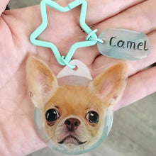 画像をギャラリービューアに読み込む, うちの子色鉛筆イラストキーホルダー│スムースコートチワワ│ペットのオリジナル似顔絵入りレジンキーホルダー│写真を送るだけで簡単に作れるオーダーメイドグッズ│愛犬家や愛猫家へのギフトとしても♪