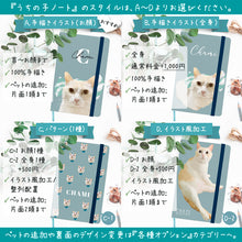 画像をギャラリービューアに読み込む, うちの子ノート│ペットのイラストスタイル4種│写真を送るだけでオリジナルノートができる。