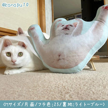 画像をギャラリービューアに読み込む, うちの子型クッション制作事例│ペットそっくりのオリジナルクッション│白猫・Mサイズ│写真を送るだけで簡単に作れるオーダーメイドグッズ