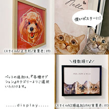 画像をギャラリービューアに読み込む, うちの子ポスター│オリジナルポスターは、複数のペットのイラストでも制作可能です。