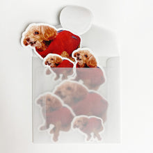 画像をギャラリービューアに読み込む, うちの子ステッカー | ペットのイラスト・写真グッズとのあわせ買いでお得にオーダーメイド。 | 世界で一つだけのペット型フレークシール | 愛犬家・愛猫家へのギフトにも◎