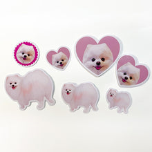 画像をギャラリービューアに読み込む, うちの子ステッカー | ポメラニアン| ペットのイラスト・写真グッズとのあわせ買いでお得にオーダーメイド。 | 世界で一つだけのペット型フレークシール | 愛犬家・愛猫家へのギフトにも◎