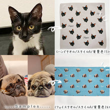 画像をギャラリービューアに読み込む, うちの子タオル制作事例│猫・ハチワレ、犬・パグ│ペットの写真を送るだけで作れるオリジナルタオル│愛猫家・愛犬家へのギフトとしても♪