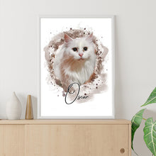 画像をギャラリービューアに読み込む, うちの子デジタルイラスト│水彩・白猫│ペットの写真がオリジナルイラストに。簡単・安価に作れるうちの子グッズ│愛犬家や愛猫家へのギフトにも◎世界で一つだけのオーダーメイドグッズ