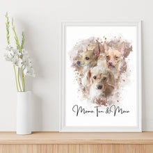 画像をギャラリービューアに読み込む, うちの子デジタルイラスト│水彩・トイプードル&チワワ│ペットの写真がオリジナルイラストに。簡単・安価に作れるうちの子グッズ│愛犬家や愛猫家へのギフトにも◎世界で一つだけのオーダーメイドグッズ