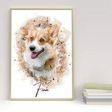 画像をギャラリービューアに読み込む, うちの子デジタルイラスト│水彩・コーギー│ペットの写真がオリジナルイラストに。簡単・安価に作れるうちの子グッズ│愛犬家や愛猫家へのギフトにも◎世界で一つだけのオーダーメイドグッズ