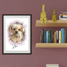 画像をギャラリービューアに読み込む, うちの子デジタルイラスト│水彩・シーズー│ペットの写真がオリジナルイラストに。簡単・安価に作れるうちの子グッズ│愛犬家や愛猫家へのギフトにも◎世界で一つだけのオーダーメイドグッズ