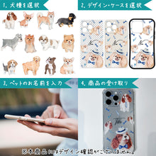 画像をギャラリービューアに読み込む, うちの子名入れスマホ（iPhone）ケース│ご注文～お届けまで│ペットの名前を送るだけで簡単オーダーメイド♪オリジナルの犬種イラスト＆お名前入りグッズ│愛犬家や愛猫家へのギフトにも◎
