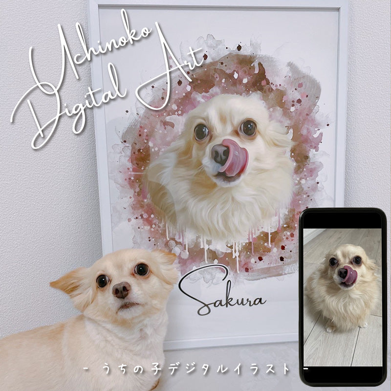 ペットのデジタルイラスト（データ販売）│うちの子の写真から